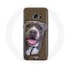 Case for Samsung Galaxy S7 Edge Pitbull Dog White Gray
