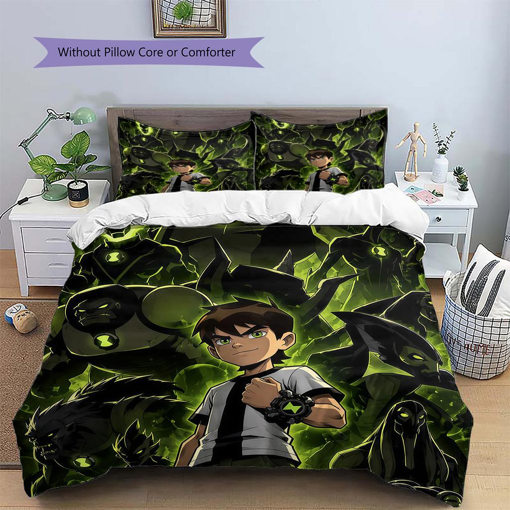 Ben Pattern Bedding Quilt Set Home Decoration Gift (1 * duvet cover + 2 * pillowcase without core)