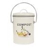 SOTECH Small Kitchen Countertop Compost Bin with Lid and Inner Bucket for Home Use (White, 4.6L)
