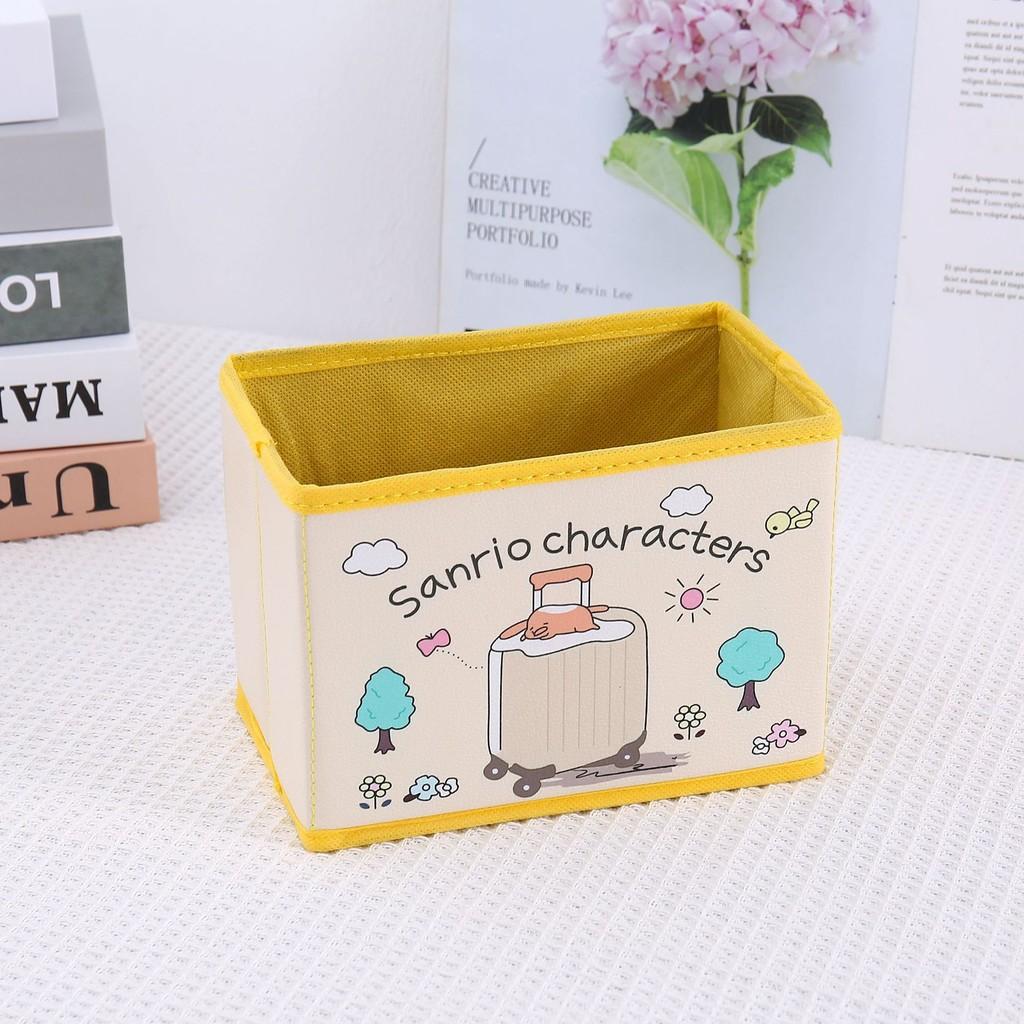 Складная настольная коробка для хранения с рисунком Hello Kitty, Куроми, Синнаморолл, Мой Мелоди для офиса и спальни, для наведения порядка