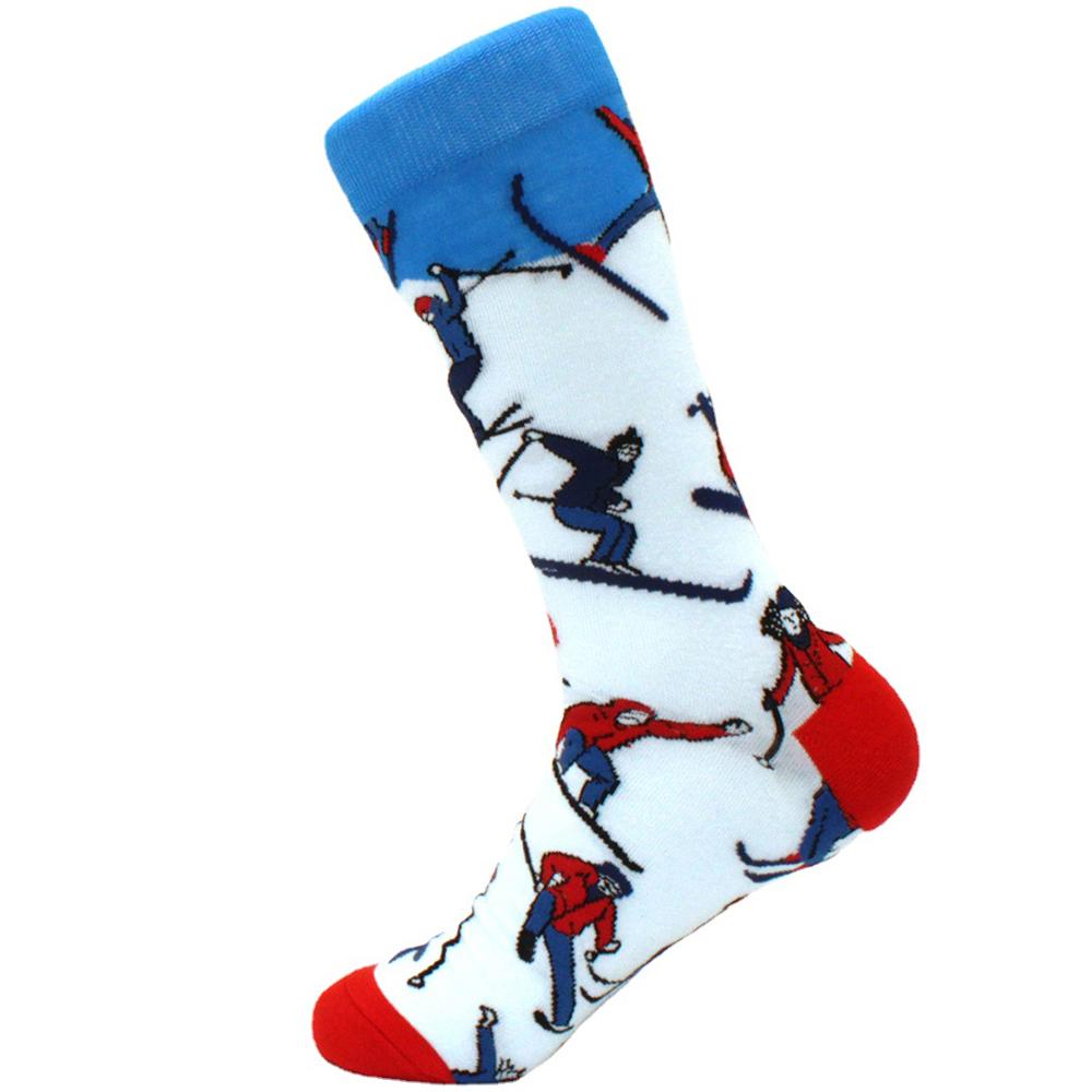 Яркие мужские зимние носки гребенной хлопок мягкие теплые смешные счастливые мужские женские длинные носки Calcetines de hombre деловые