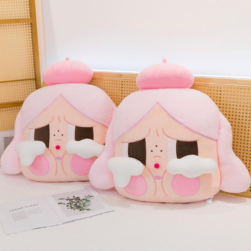 Cartoon Crybaby Plush Pillow For Childrens Room With Short Filling Plush