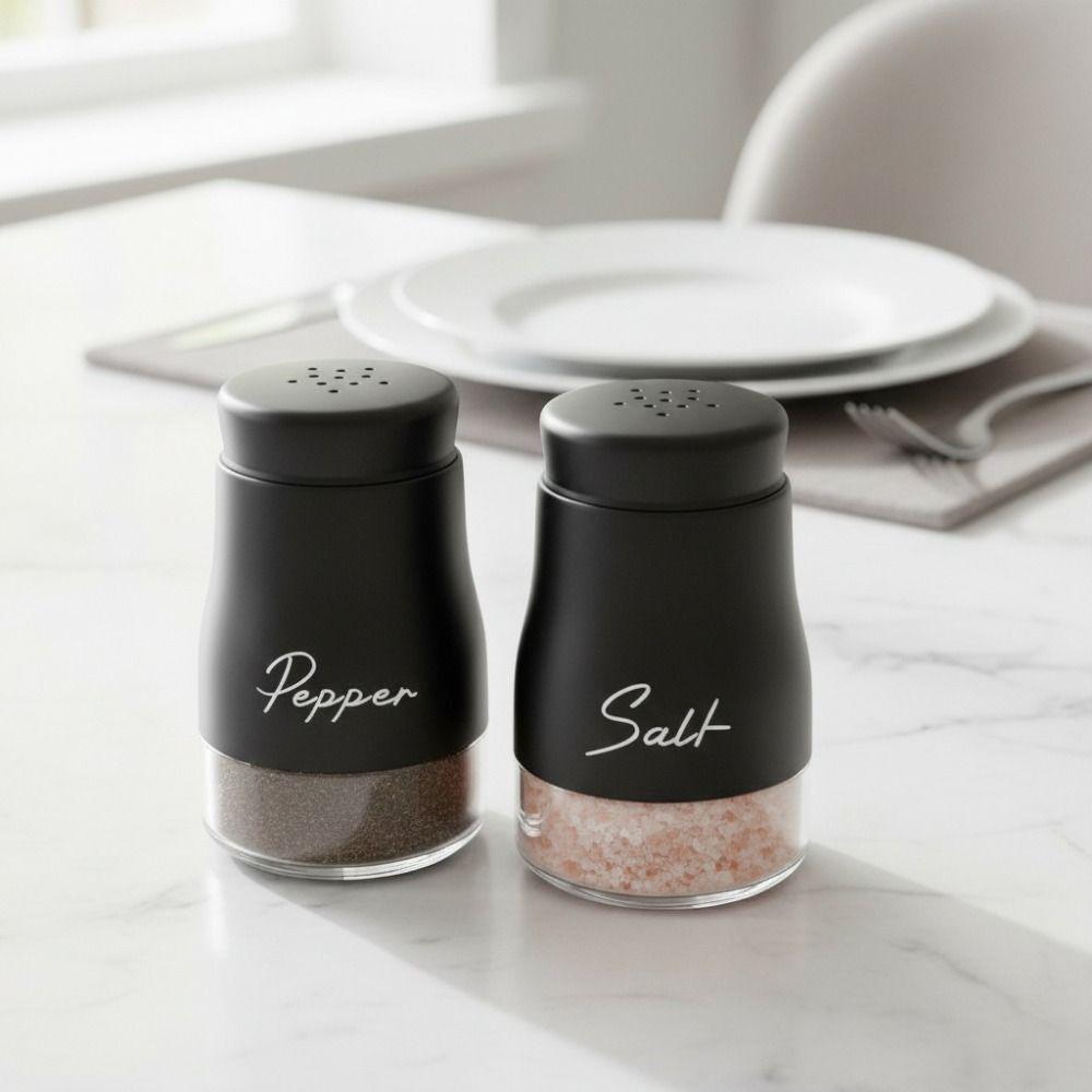 2PCS Leak-proof Salt Pepper Bottle Set Moisture-proof Seasoning Bottle BBQ Seasoning Bottle Chef