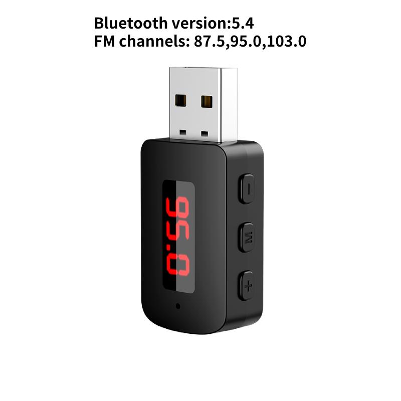 Мини-USB Bluetooth 5,4 FM-передатчик адаптер с микрофоном Громкая связь Автомобильный комплект Авто светодиодный дисплей аудио-музыкальный приемник