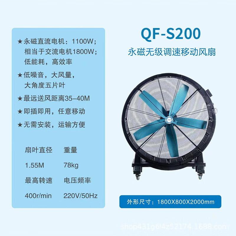 WEZHO Industrial Portable High-Power Cooling Fan