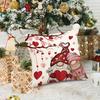 1 Чехол для подушки «Гном любви на День святого Валентина», Современная наволочка на молнии, Машинная стирка, Тканый декоративный чехол для подушки с дизайном в виде сердца и полосок