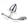 Removable Anal Butt Plug with Adjustable Penis Ring Metal Sexy Detachable Anal Plug Steel Single Double Ball Adult Toys for Men