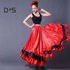 Женская макси-юбка с эластичной резинкой на талии, многослойная юбка-торт, красная, черная, 360-градусная негабаритная юбка, одежда для выступлений на сцене
