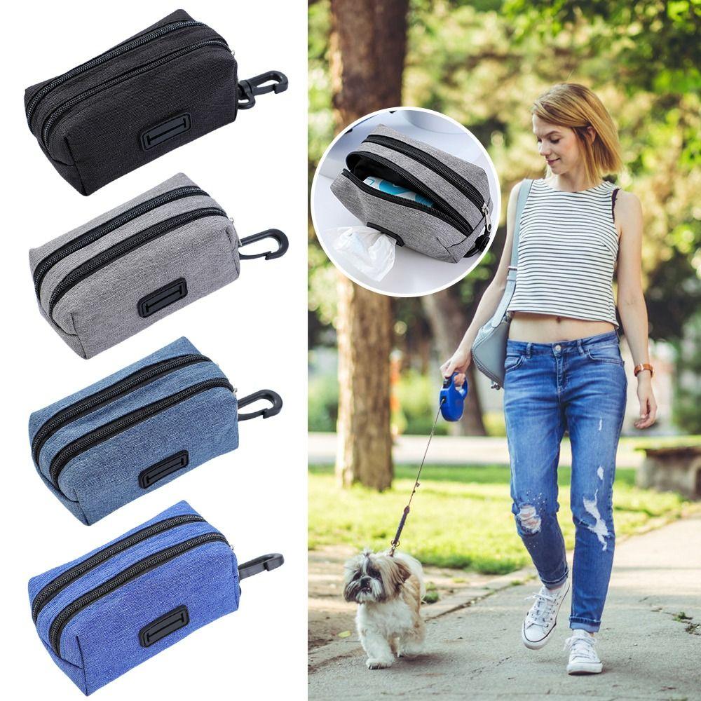 Double Zipper Pet Waste Bag Dispenser Cleaning Tools Pet Treat Bags Pet Waste Bags Carrier Outdoor