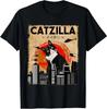 Винтажная футболка Catzilla - Забавная футболка с котом-смокингом и котенком