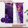 2D flat printing 2pcs Curtain Curtains Midnight Leopard with Roses Digital Printed Polyester Drapes Festive Holiday for Holiday