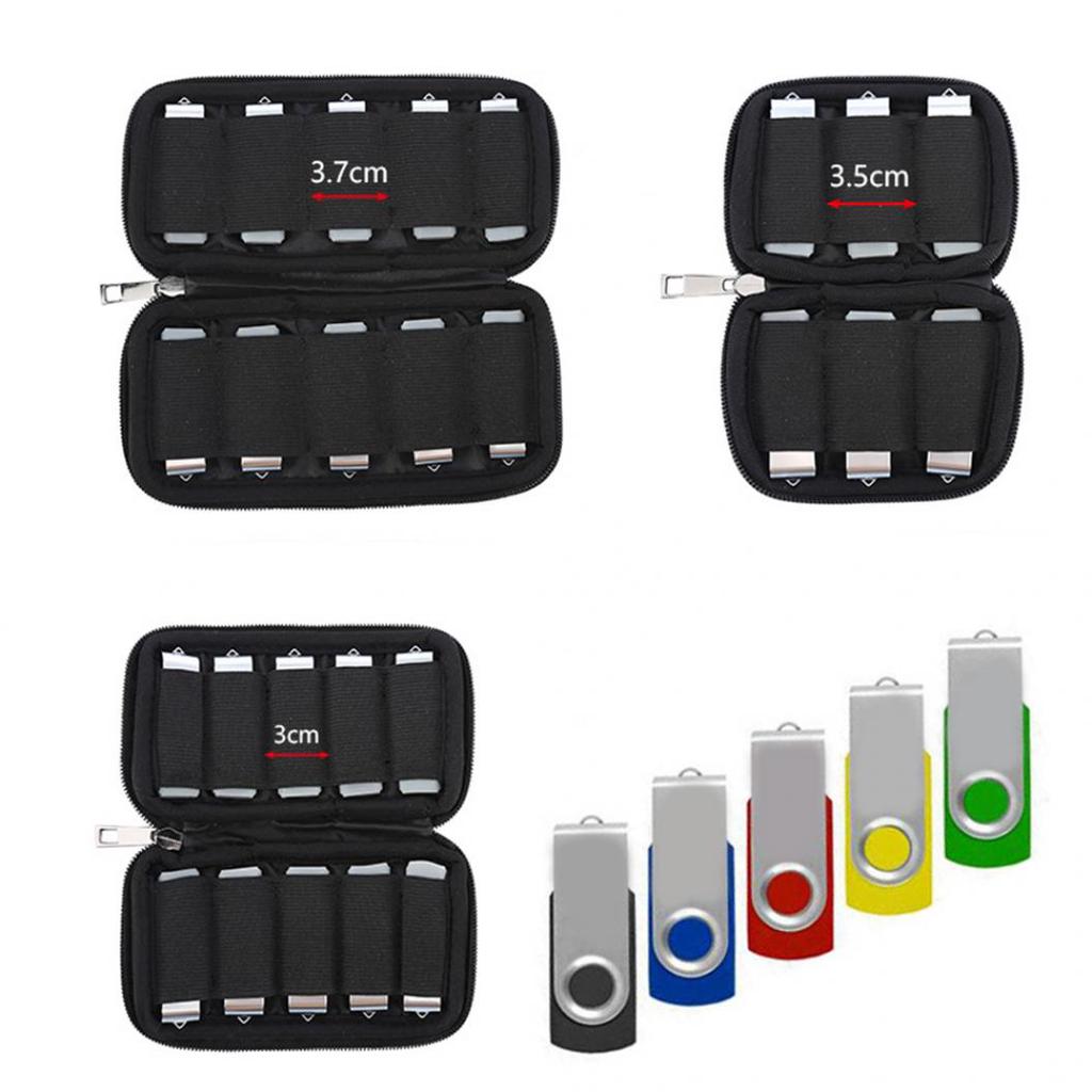 Portable U Disk Holder USB Flash Drives Organizer Case Protective Storage Bag