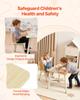 Kids Table and 2 Chairs Set, Toddler Table and Chair Set with Rounded Edge Design & Graffiti Desktop, Wooden Desk for Art, Craft, Reading, Learning,