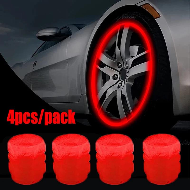 Luminous Wheels Tire Air Cap Cover Fluorescent Night Glowing Tyre Valve Caps Auto Wheel Valve Stem for Car,SUV,Motorcycles,Truck Stem Caps1