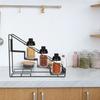 Premium Metal Coffee Syrup Rack Black Color Spice Rack  Cafe Countertop