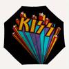 Автоматический складной зонт KISS Music с прочным железным каркасом, портативный компактный дорожный зонт для всесезонного использования, вечеринок 0807063