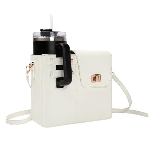 Сумка на плечо с подстаканником, держатель для бутылки с водой, сумка через плечо с регулируемым ремешком, переноска для стакана, кошелек через плечо для путешествий на открытом воздухе