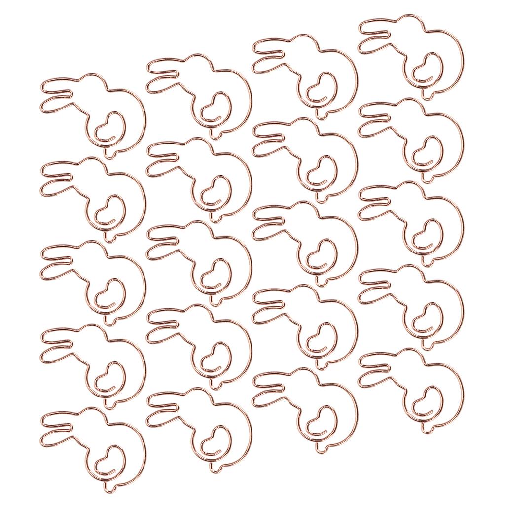 20 шт. скрепок для бумаг в форме золотого кролика, животных специальной формы, офисных документов, симпатичных булавок