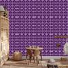 Wallpaper Geometric Pattern Purple and Plum for Living Room and Bedroom 50x1000