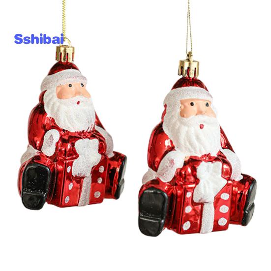 2 шт. Рождественский кулон изысканный грибной пончик в форме Санта-Клауса подвесное украшение для рождественской елки для праздничного украшения