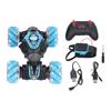 2.4G Remote Control Car Gesture Sensing 360 Degrees  Rotation Light Music Double Sided RC Vehicle Toy Blue