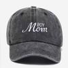 Vintage Boy Mom Embroidery Caps Washed Cotton Baseball Cap Fashion Sport Visors Cap  Gifts