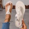 Women  Thong Sandals Summer Simple Fashionable Flats Outdoor Beach Shoes Casual Ladies Rome Sandals Sandalias De Mujer