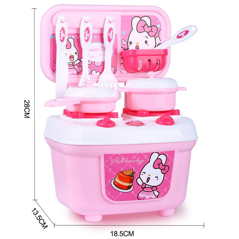 Children'S Play House Simulation Kitchen Toys, Cake Cutting Music Cooking Utensils Kitchen Utensils Toys