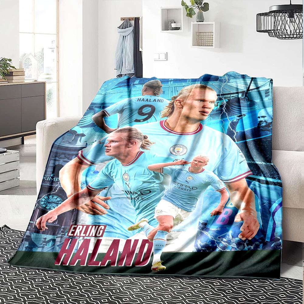 1pc Haaland4 Blanket, Gift, for Men and Women, Soft Blanket, Good for Sofa Bed Couch Travel, Lightweight Flannel Blanket