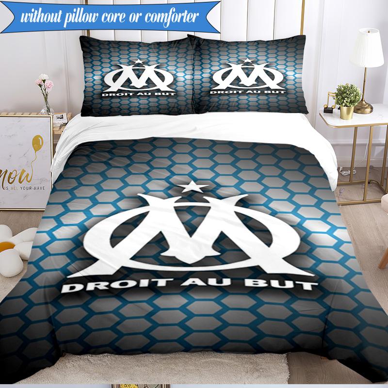 3PCS Mar-seille With Pride Emblem Printed Soft Bedding Set,Including 1pc Duvet Cover And 2pcs Pillowcases Perfect for Bedroom, Dormitory, Fan gift