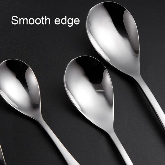 Coffee Spoon Non-slip Mirror Polished Unbreakable Rustproof Long Handle Stirring Stainless Steel Dishwasher Safe Dessert