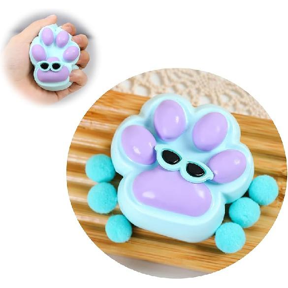 Сделанные вручную таба-сквиши в виде кошачьей лапки, милые мягкие игрушки для сжимания, кавайные пушистые сквиши, сенсорные игрушки, силиконовые игрушки для сжимания для снятия стресса, фиджет-игрушки