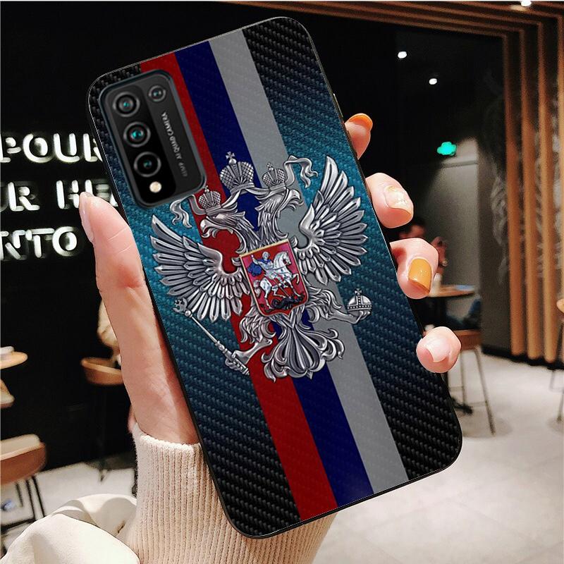 Чехол для телефона с эмблемой российского флага для Huawei Honor 50 10X Lite 20 7A 7C 8X 9X Pro 9A 8A 8S 9S 10i 20S 20lite 7X 10 lite