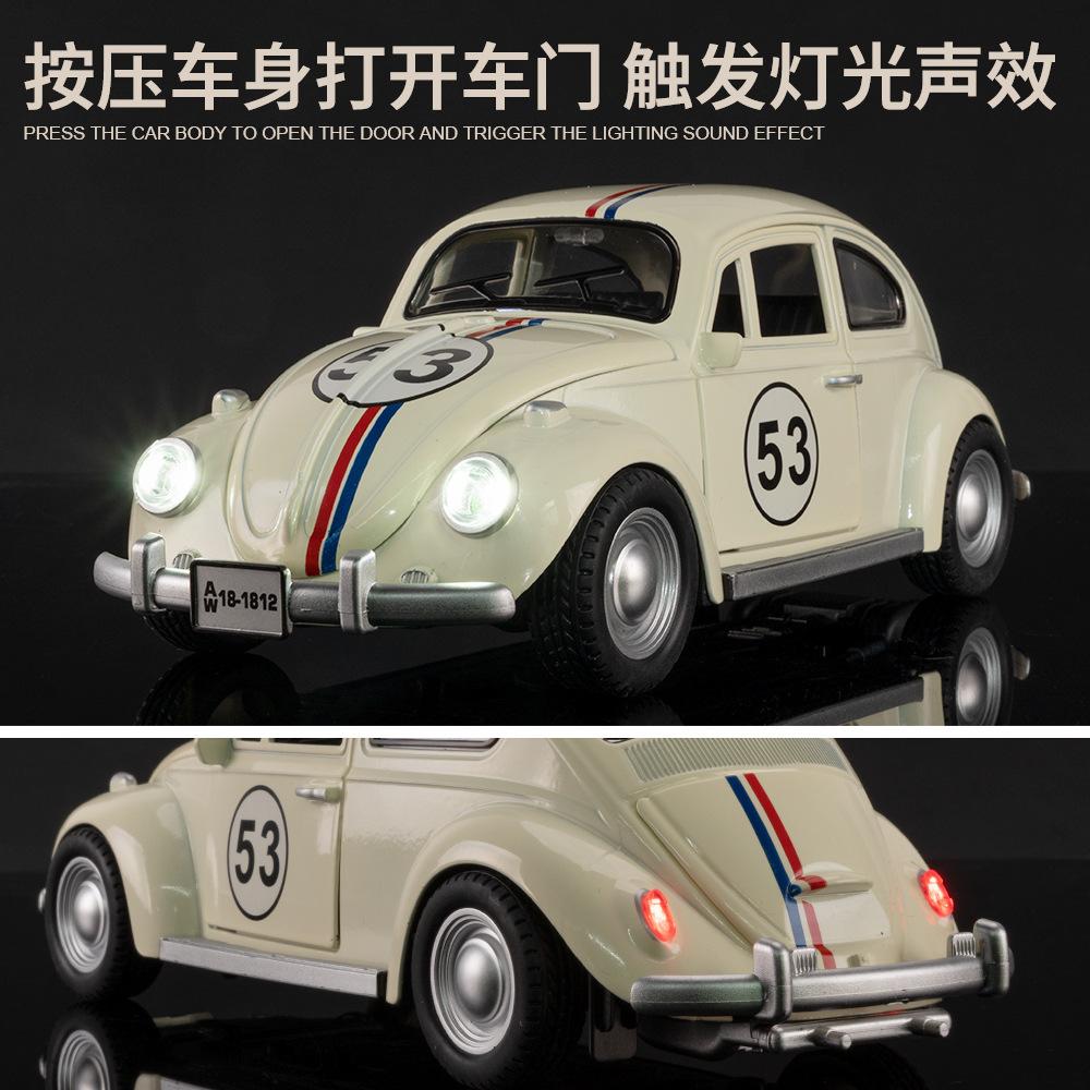 Эмуляция 1:18 Винтажный Жук 1955 года Литой Модель Автомобиля Украшение Игрушечный Автомобиль продажа Литая Модель Автомобиля из Сплава Коллекционная
