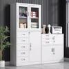 Miling Steel Transparent Glass Office File Cabinet