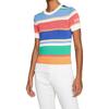Polo Ralph Lauren Топ трикотажный с полосками и логотипом-буквой с коротким рукавом Женские топы 211792406-001