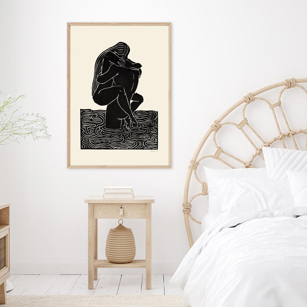 Сексуальное тело для женщин и мужчин, картина обнаженных пар на воде, холст, настенное искусство, печать плакатов, картина для гостиной