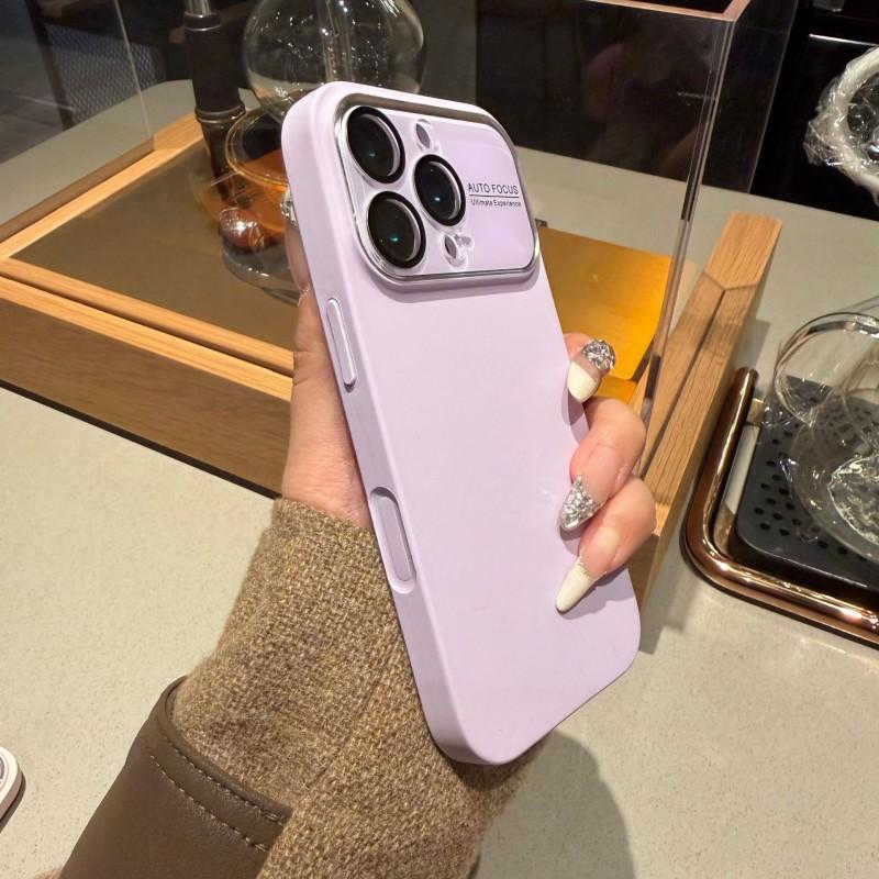 Liquid Skin Like Large Window Suitable IPhone 17 PROMAX Solid Color Phone Case Apple 16 Lens Film Anti Drop 15