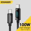 Essager 100W USB Type C To USB C Cable - 5A Fast Charging & Data Transfer for Samsung S22 Poco F3 Laptop iPad
