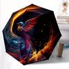 1pc Phoenix Rising Pattern Umbrella, Fashionable, Personalized, High-Value Folding Umbrella, a Must-Have for Summer, 8-Rib Durable Iron Frame, Tr