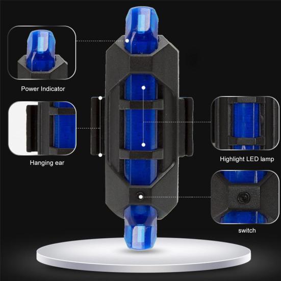 Велосипедный фонарь Медленная вспышка Энергосберегающий Предупреждающий Водонепроницаемый Задний габаритный фонарь для подседельного штыря