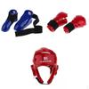 Боксерский шлем Перчатки Митенки Защита стопы Экипировка для каратэ Голова M L