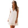 Summer Commuting Women's V-neck Short Sleeved Lace Dress