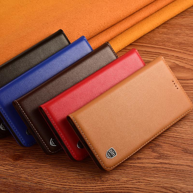 Чехол-книжка из натуральной кожи для серии Xiaomi Redmi Note обеспечивает максимальную защиту.