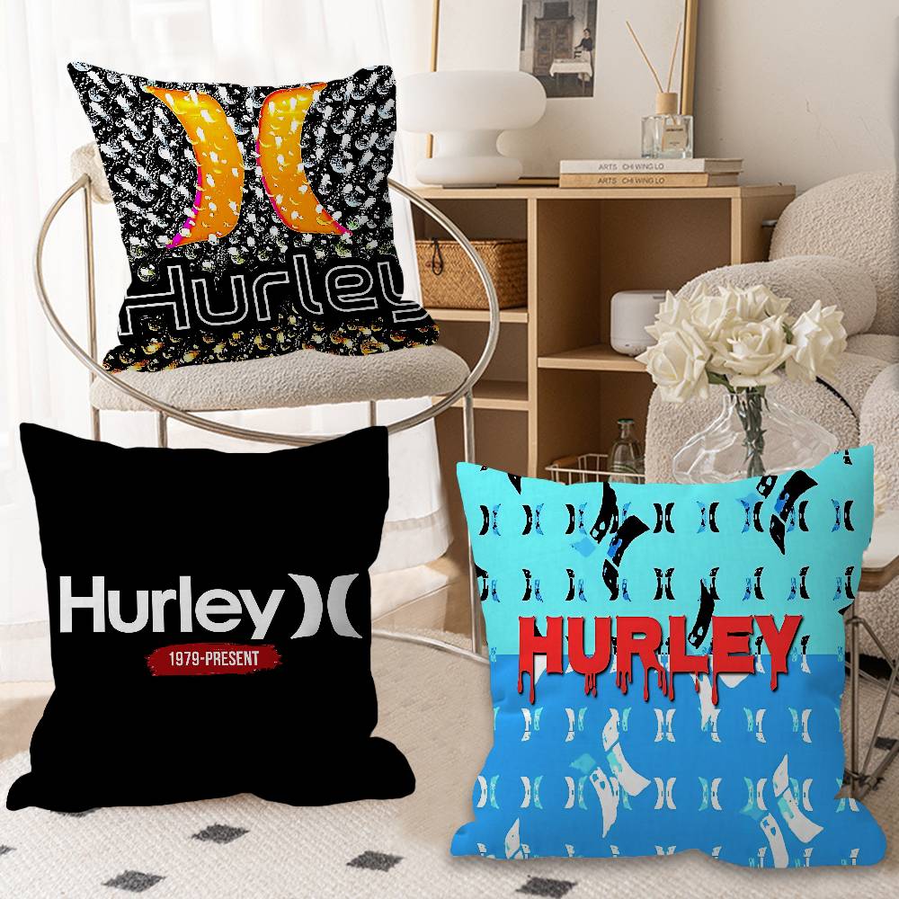 Ashion Cool Brand Vintage H-Hurley Pillow Anime Pillow Sofa Bed Head Pillow Cover Cushion Cover 45X45 Cm Fashion