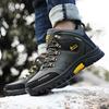 Winter Men's Hiking Boots Warm Waterproof Snow Boots Leather Sneakers Male Outdoor Sports Shoes Plus Size 39-47