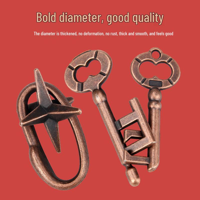 Замок Конгмин 9 звеньев IQ-пазл - Образовательная игрушка из цинкового сплава для взрослых и детей