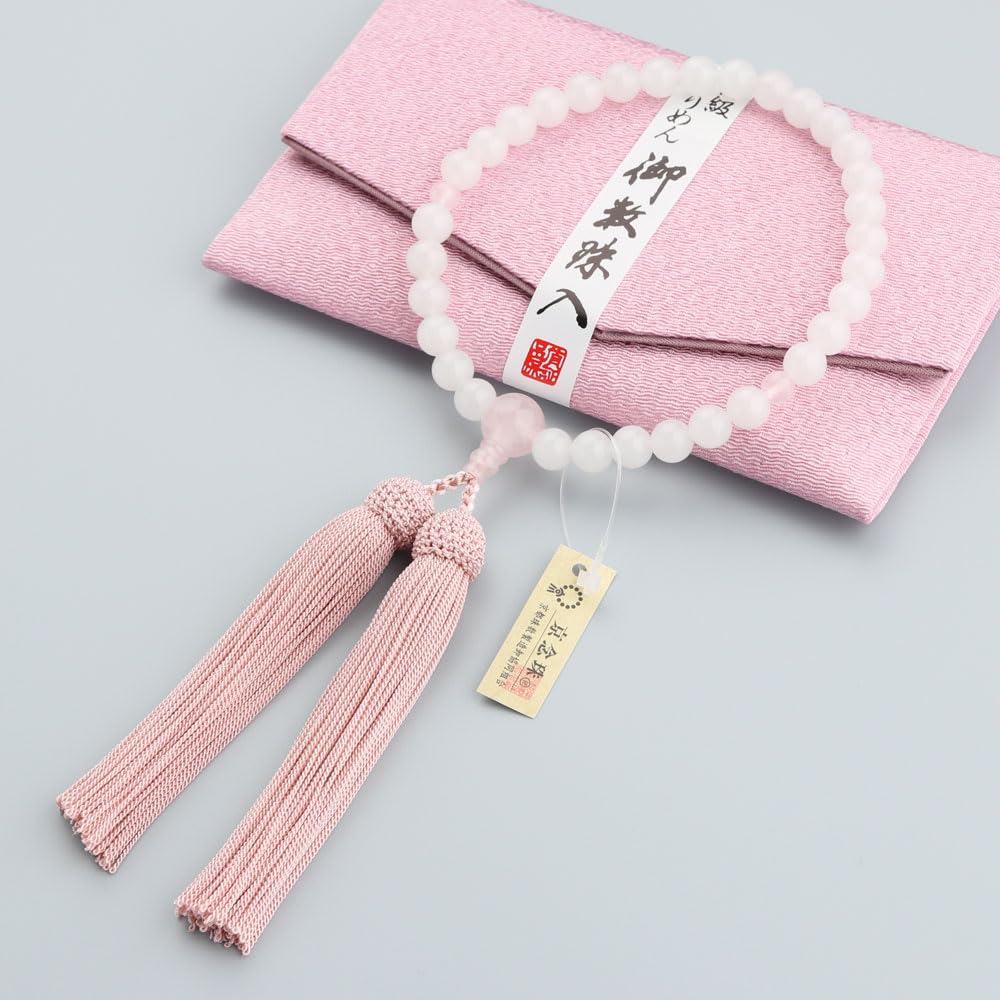 Четки для женщин, приблизительно 8 мм, белый оникс, розовый кварц, чистый шелк, кисточка, четки для молитвы, белый оникс, красный кварц, общие для всех сект, натуральные