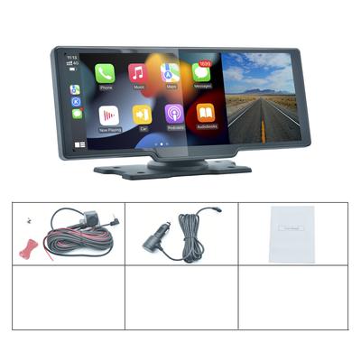 Универсальный 10,26-дюймовый автомобильный монитор AirPlay, автомобильное радио, мультимедийный видеоплеер, портативный HD беспроводной Carplay, автоматическое голосовое управление