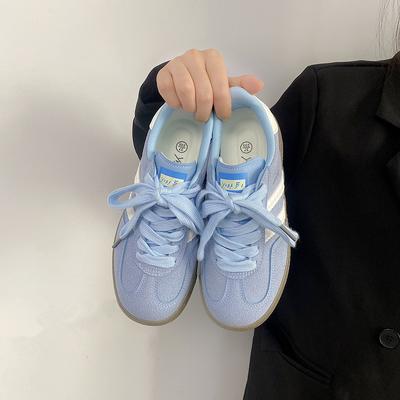 Ретро немецкие тренировочные кроссовки женские 2025 лето новые маленькие белые туфли студенческие универсальные повседневные внешнеторговые кеды